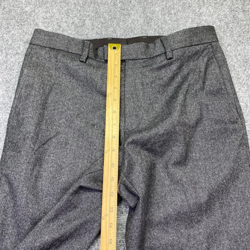 Banana Republic Mens Slim Fit Flannel Wool Trousers Charcoal Grey Sz 30 384412